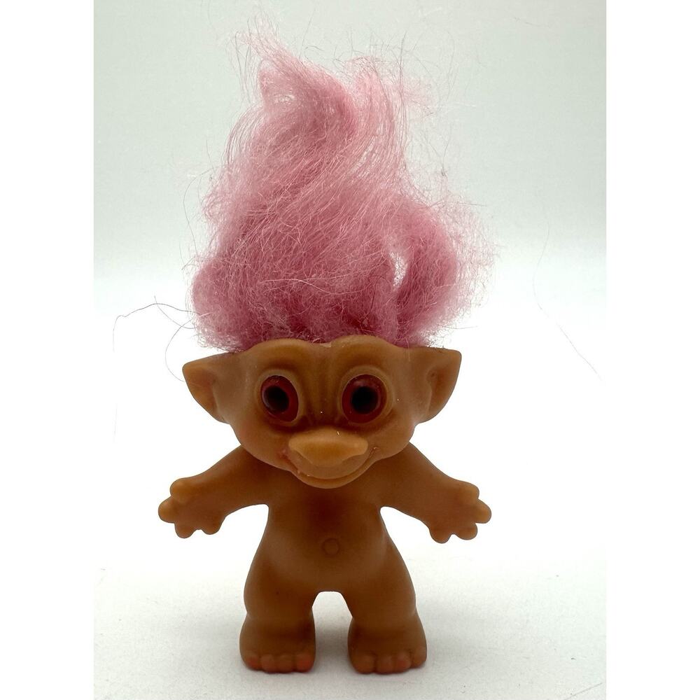 Vintage Dam Troll Doll Pink Hair